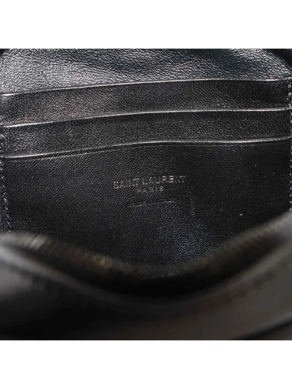 Saint Laurent Lou Chain Shoulder Bag Leather Black